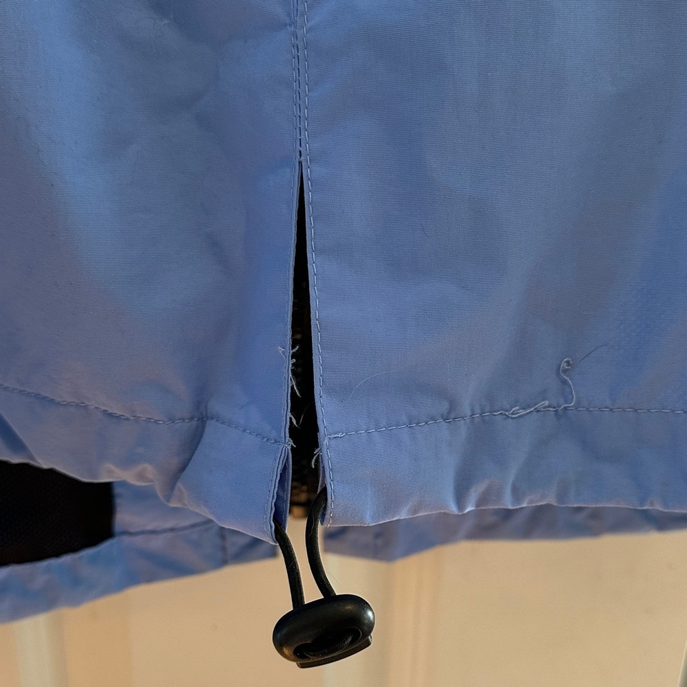 Woman Within 1X Women's Blue Hooded Jacket contrasting pockets - Picture 5 of 5